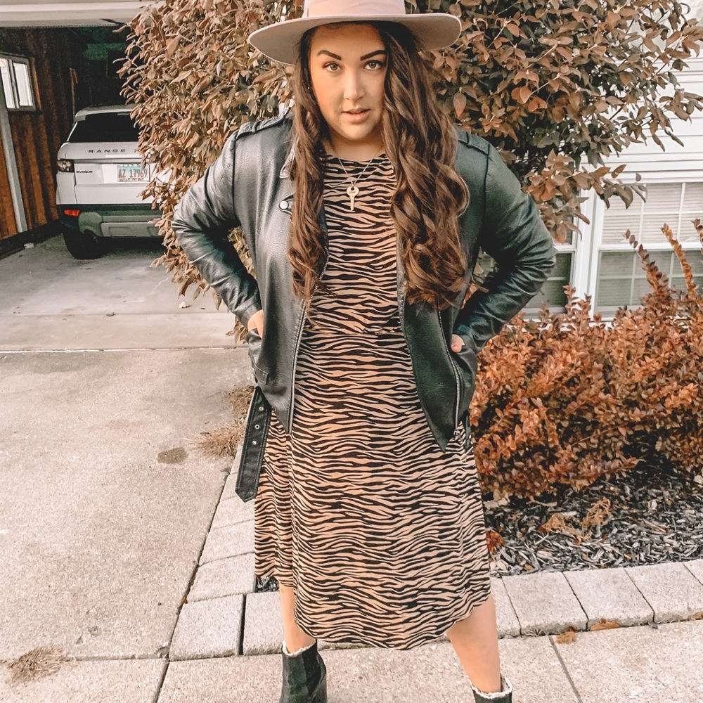 LOFT Zebra Print Dress